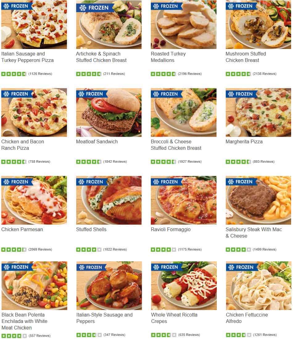 nutrisystem food list